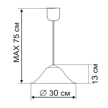 Схема с размерами Arte Lamp A6430SP-1WH