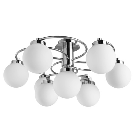 Потолочная люстра Arte Lamp Cloud A8170PL-9SS, 9xE14x40W, серебро, белый, металл, стекло