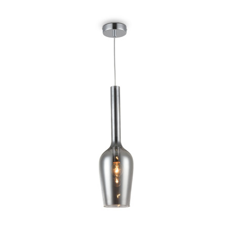 Подвесной светильник Maytoni Lacrima P007-PL-01-N (MOD007-11-N), 1xE14x40W, никель, дымчатый, металл, стекло - миниатюра 1