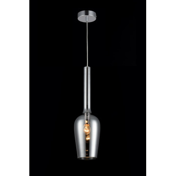 Подвесной светильник Maytoni Lacrima P007-PL-01-N (MOD007-11-N), 1xE14x40W, никель, дымчатый, металл, стекло - миниатюра 4