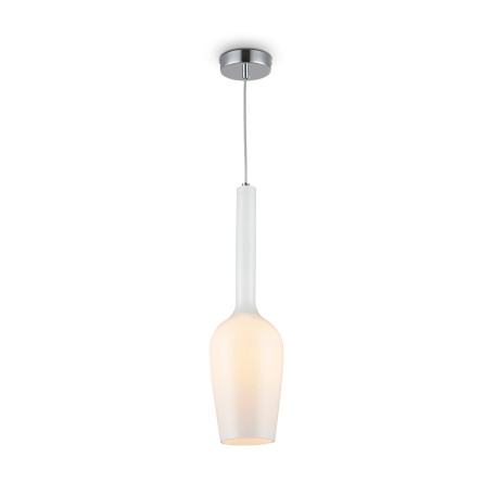 Подвесной светильник Maytoni Lacrima P007-PL-01-W (MOD007-11-W), 1xE14x40W, никель, белый, металл, стекло