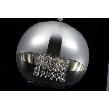 Подвесной светильник Maytoni Fermi P140-PL-170-1-N (F140-01-N), 1xE27x60W, никель, хром с прозрачным, прозрачный с хромом, прозрачный, металл, стекло - миниатюра 6