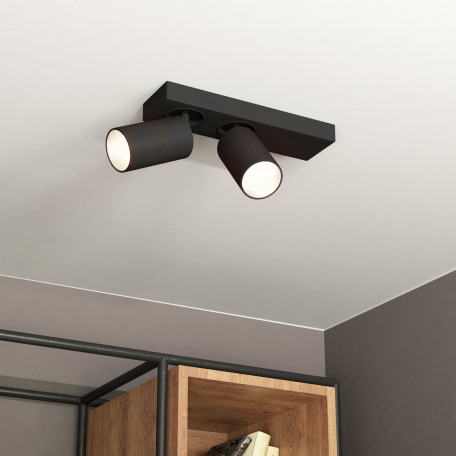 Потолочный светодиодный светильник Eurosvet Flank 20139/2 LED черный (a059100), LED 10W 4200K 700lm CRI>80 - миниатюра 7