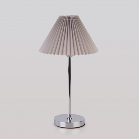 Настольная лампа Eurosvet Peony 01132/1 хром/серый (a059037), 1xE27x40W