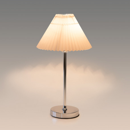 Настольная лампа Eurosvet Peony 01132/1 хром/серый (a059037), 1xE27x40W - миниатюра 2