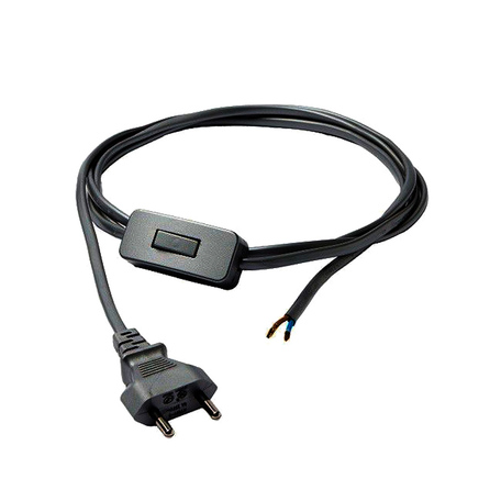 Кабель питания с выключателем и вилкой Nowodvorski Cameleon Cable with switch 8611, черный, пластик - миниатюра 1