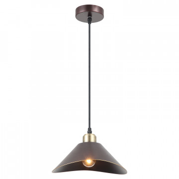 Подвесной светильник Lussole Loft Opelika LSP-9533, IP21, 1xE27x60W, коричневый, металл