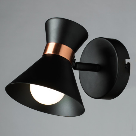 Настенный светильник с регулировкой направления света Arte Lamp Baltimore A1406AP-1BK, 1xE14x40W - миниатюра 2
