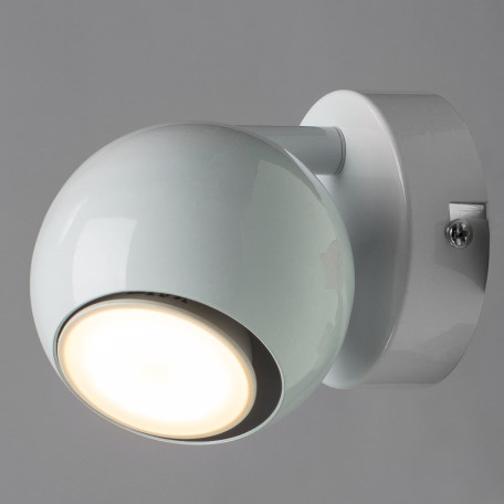 Настенный светильник с регулировкой направления света Arte Lamp Piatto A6251AP-1WH, 1xGU10x50W - фото 2