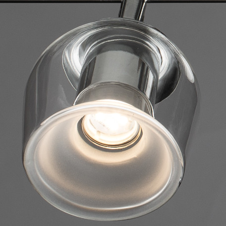 Потолочный светодиодный светильник с регулировкой направления света Arte Lamp Echeggio A1558PL-4CC, LED 16W 3000K 1280lm CRI≥80, хром, прозрачный, металл, стекло - миниатюра 3