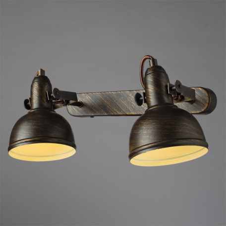 Потолочный светильник с регулировкой направления света Arte Lamp Martin A5213AP-2BR, 2xE14x40W, коричневый с золотой патиной, металл - фото 3