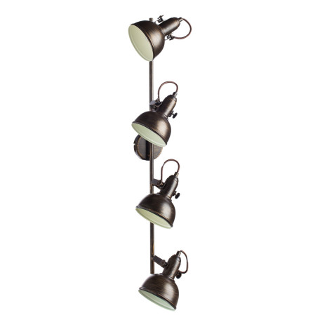 Потолочный светильник с регулировкой направления света Arte Lamp Martin A5215PL-4BR, 4xE14x40W, коричневый с золотой патиной, металл