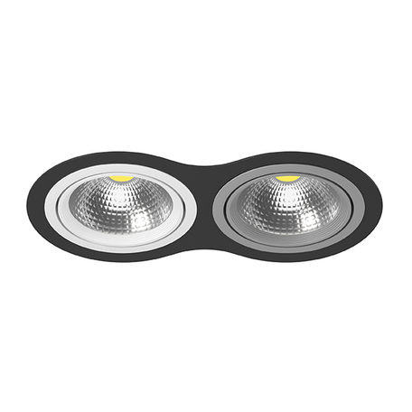 Встраиваемый светодиодный светильник Lightstar Intero 111 i9270609, LED 50W, черный, серый с белым, белый с серым