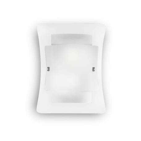 Настенный светильник Ideal Lux TRIPLO AP2 026480, 2xE27x60W, хром, белый, металл, стекло SALE