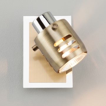Настенный светильник с регулировкой направления света Eurosvet Leonardo 23463/1 хром/античная бронза (00000058750), 1xGU5.3x50W - миниатюра 3