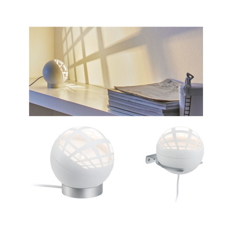 Настольная светодиодная лампа Paulmann Favia 79697, LED 5W, серый, белый, пластик - миниатюра 6