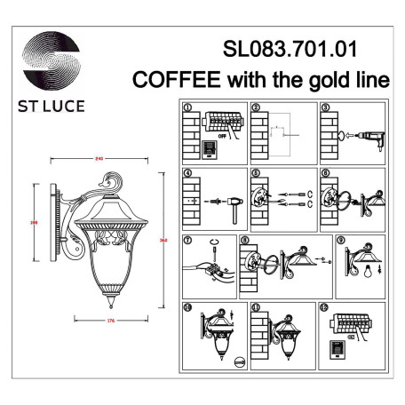 Схема с размерами ST Luce SL083.701.01