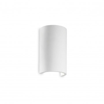 Настенный светильник Ideal Lux FLASH GESSO AP1 ROUND 214696, 1xG9x40W, белый, под покраску, металл, гипс - миниатюра 1
