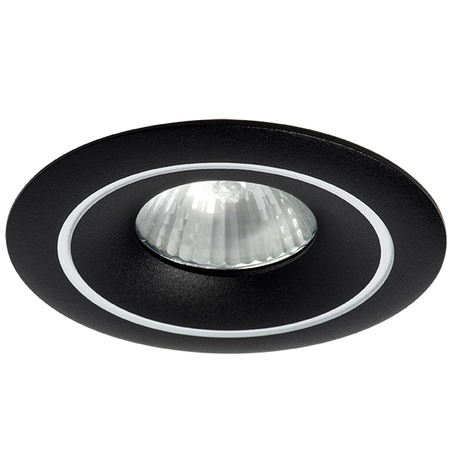 Встраиваемый светильник Lightstar Levigo 010013, 1xGU5.3x50W, черный, черно-белый, металл
