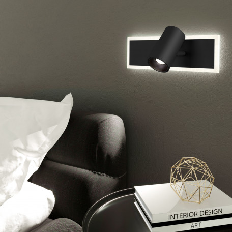 Настенный светодиодный светильник с регулировкой направления света Eurosvet Binar 20127/1 LED черный (a058689), LED 15W 4200K 750lm CRI>80 - миниатюра 3