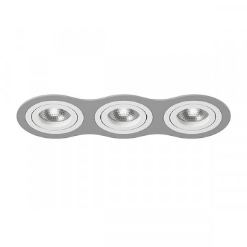 Встраиваемый светильник Lightstar Intero 16 i639060606, 3xGU10x50W, серый, белый, металл