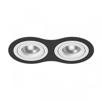 Встраиваемый светильник Lightstar Intero 16 i6270606, 2xGU10x50W, черный, белый, металл