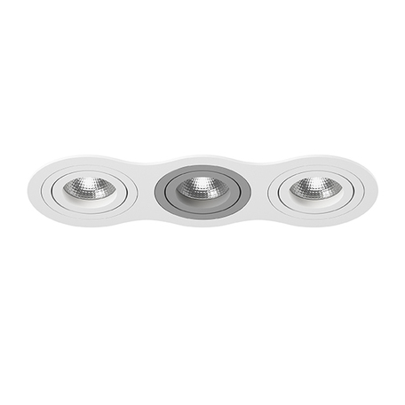 Встраиваемый светильник Lightstar Intero 16 i636060906, 3xGU10x50W, белый, серый с белым, белый с серым, металл