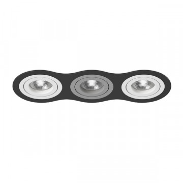 Встраиваемый светильник Lightstar Intero 16 i637060906, 3xGU10x50W, черный, металл