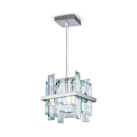 Подвесной светильник Maytoni Cerezo MOD201PL-01N, 1xE14x40W, хромированный, прозрачный, металл, хрусталь