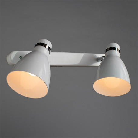 Настенный светильник с регулировкой направления света Arte Lamp Mercoled A5049AP-2WH, 2xE27x40W - миниатюра 2