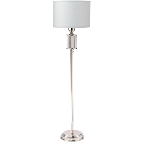 Настольная лампа Kutek Mood Artu ART-LN-1(N), 1xE14x60W, хром, белый, металл со стеклом, текстиль