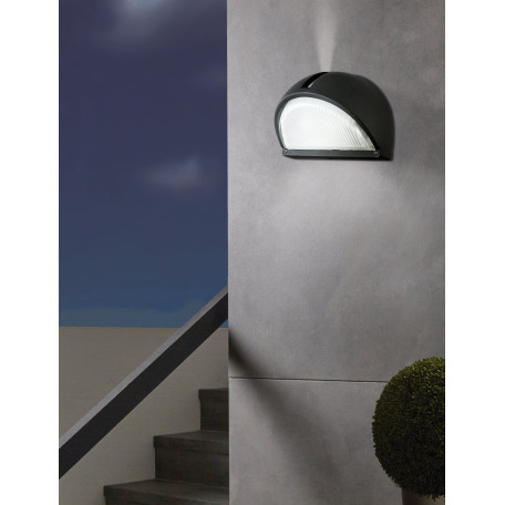 Настенный светильник Eglo Onja 89767, IP44, 1xE27x60W, черный, металл со стеклом, стекло - миниатюра 3