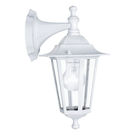 Настенный фонарь Eglo Laterna 5 22462, IP44, 1xE27x60W, белый, прозрачный, металл, металл со стеклом