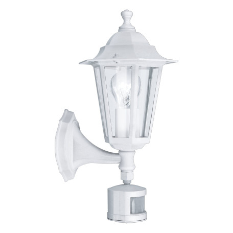 Настенный фонарь Eglo Laterna 5 22464, IP44, 1xE27x60W, белый, прозрачный, металл, металл со стеклом - миниатюра 1