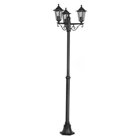 Уличный фонарь Eglo Laterna 4 22145, IP44, 3xE27x60W, черный, прозрачный, металл, металл со стеклом