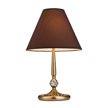 Настольная лампа Maytoni Chester RC0100-TL-01-R (CL0100-00-R), 1xE14x60W, бронза с прозрачным, коричневый, металл со стеклом, текстиль - фото 2