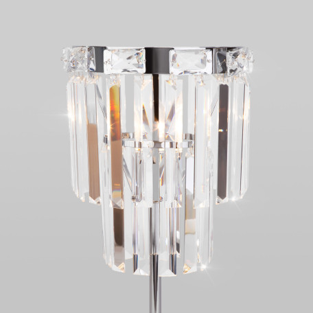 Настольная лампа Eurosvet Elegante 01136/1 хром/прозрачный хрусталь Strotskis (a060647), 1xE14x60W - миниатюра 2