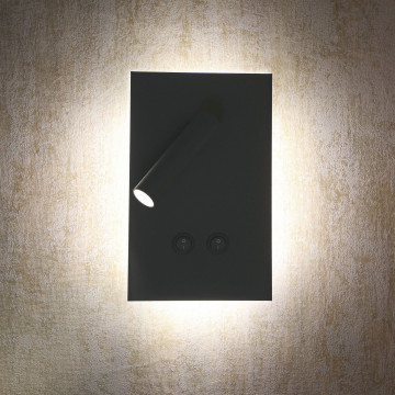 Настенный светодиодный светильник с регулировкой направления света с дополнительной подсветкой Favourite Illusio 2410-2W, LED 10W 4000K 940lm - миниатюра 2