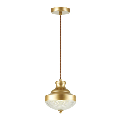 Подвесной светильник Odeon Light Country Krona 4658/1, 1xE27x40W, матовое золото, металл, металл со стеклом