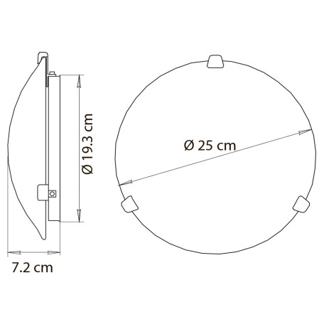 Схема с размерами Arte Lamp A3320PL-1CC