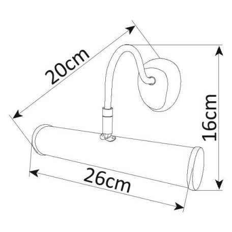 Схема с размерами Arte Lamp A5023AP-1AB