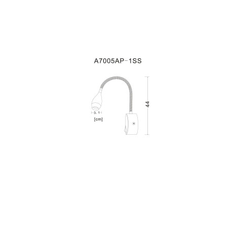 Схема с размерами Arte Lamp A7005AP-1SS