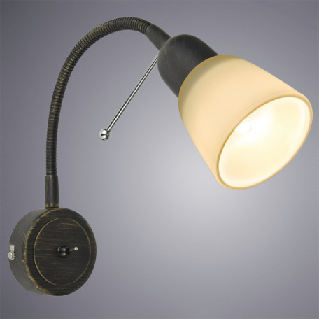 Настенный светильник с регулировкой направления света Arte Lamp Lettura A7009AP-1BR, 1xE14x40W - миниатюра 2
