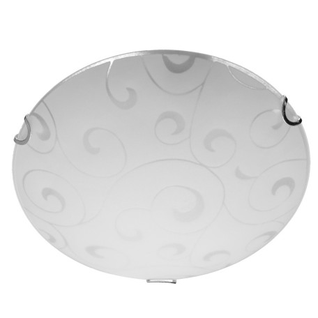 Потолочный светильник Arte Lamp Ornament A3320PL-1CC, 1xE27x100W, хромированный, белый, металл, стекло