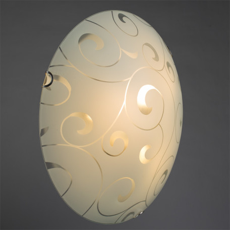 Потолочный светильник Arte Lamp Ornament A3320PL-3CC, 3xE27x60W, хромированный, белый, металл, стекло - миниатюра 2