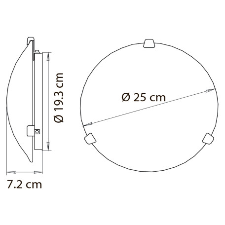 Схема с размерами Arte Lamp A3720PL-1CC