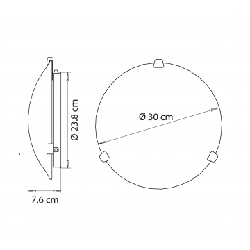 Схема с размерами Arte Lamp A4120PL-2CC