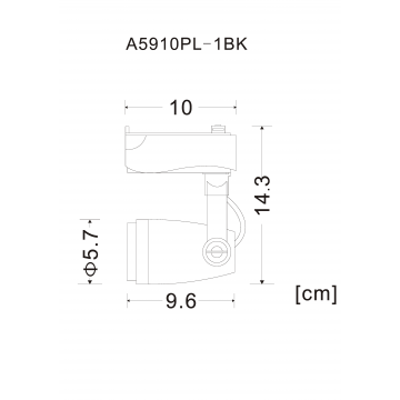 Схема с размерами Arte Lamp Instyle A5910PL-1BK