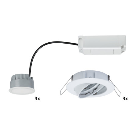 Встраиваемый светодиодный светильник Paulmann Premium Line LED 230V Smart Coin BLE 51mm 92093, IP23, LED 2,4W, металл - миниатюра 3