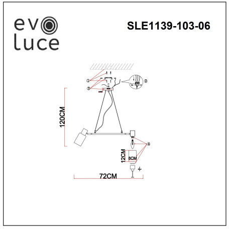 Схема с размерами Evoluce SLE1139-103-06